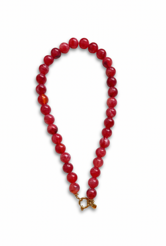 Burgundy Love Necklace
