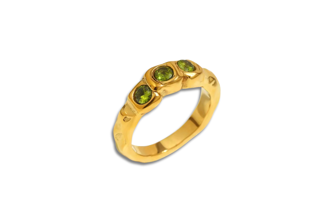 Laurel Green Stone Ring
