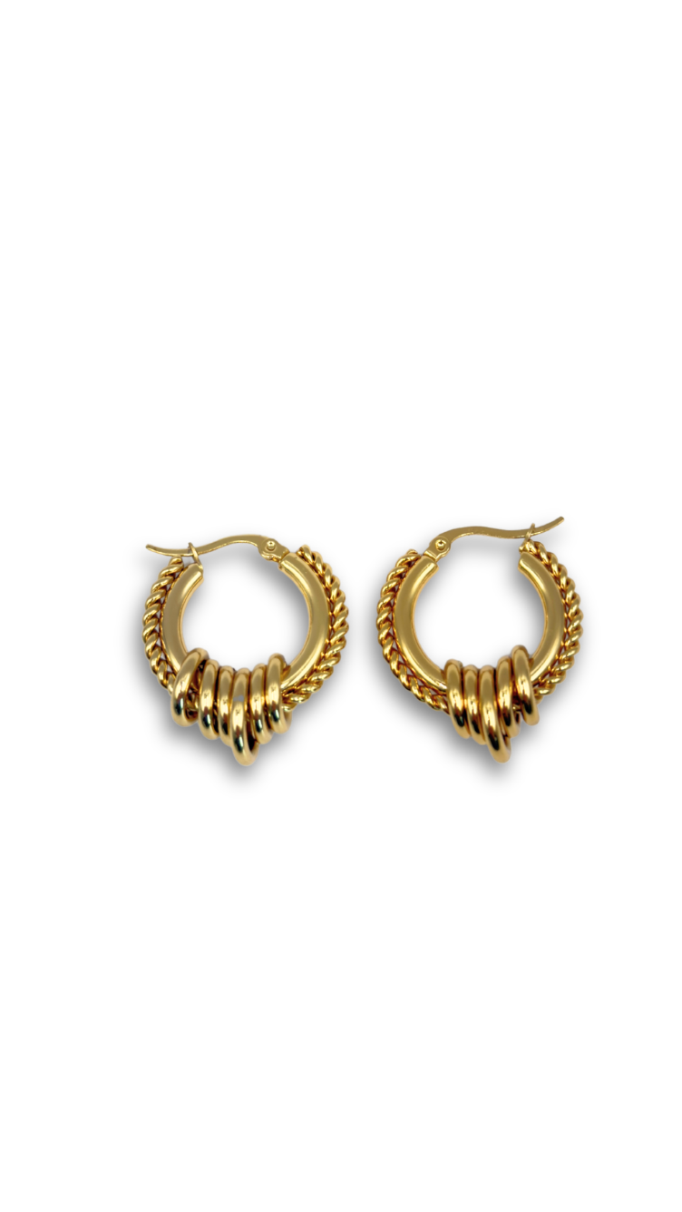 Golden Twist Hoops