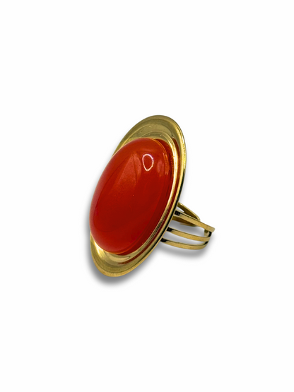 Beautiful Orange Stone Ring