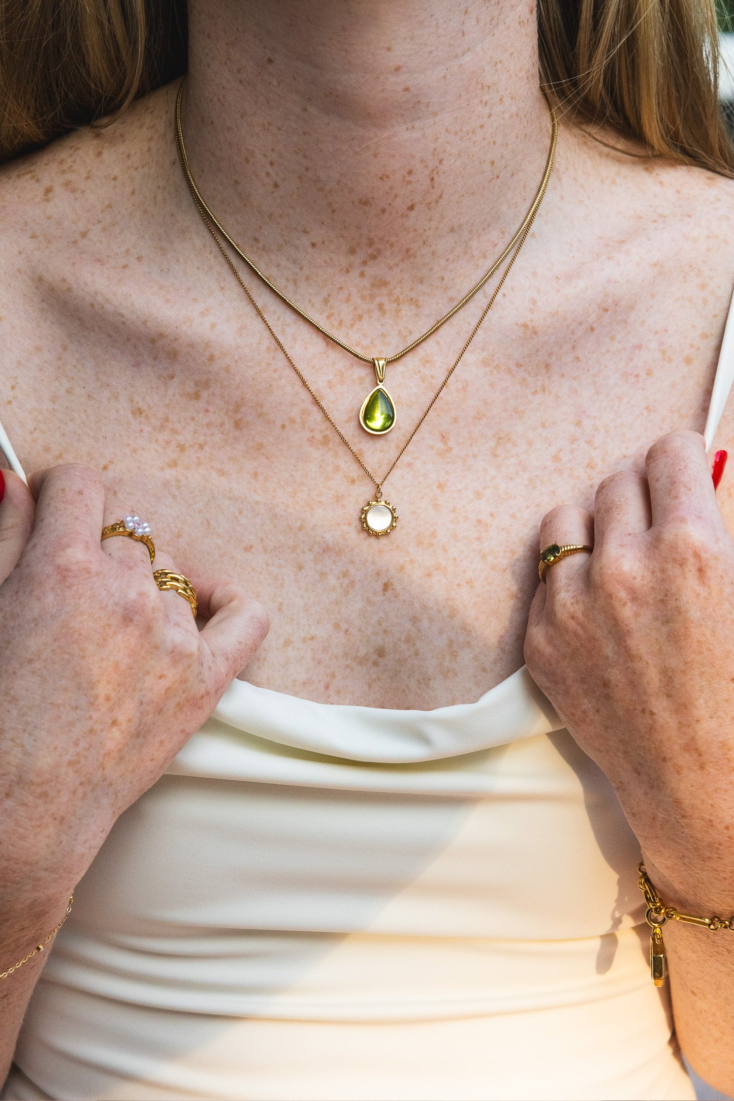 White Stone Necklace