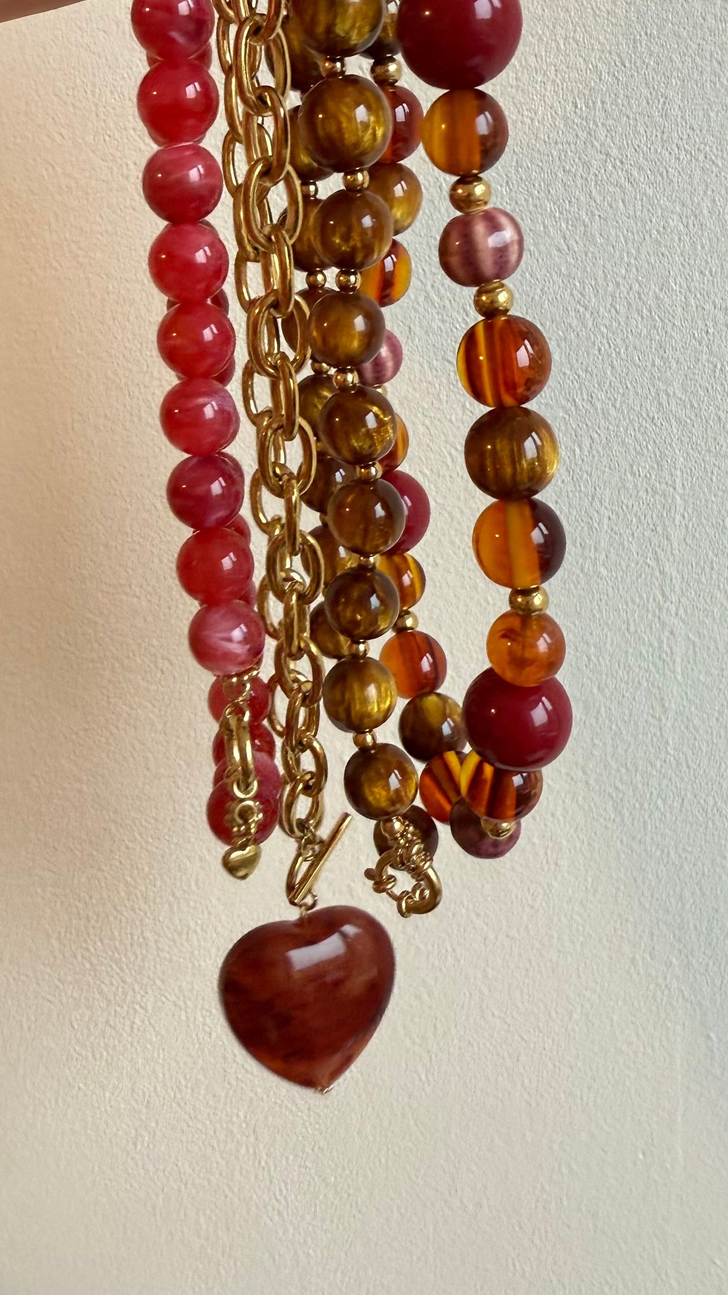 Burgundy Love Necklace