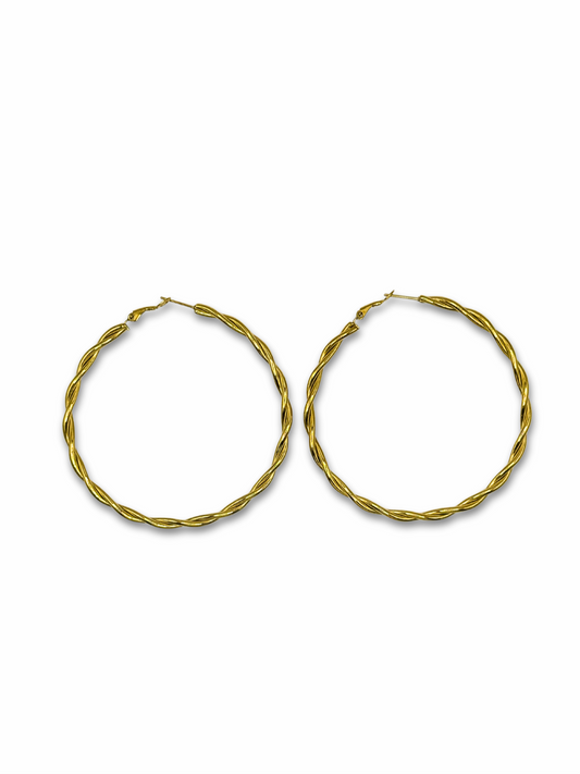 Twisted Bold Hoops