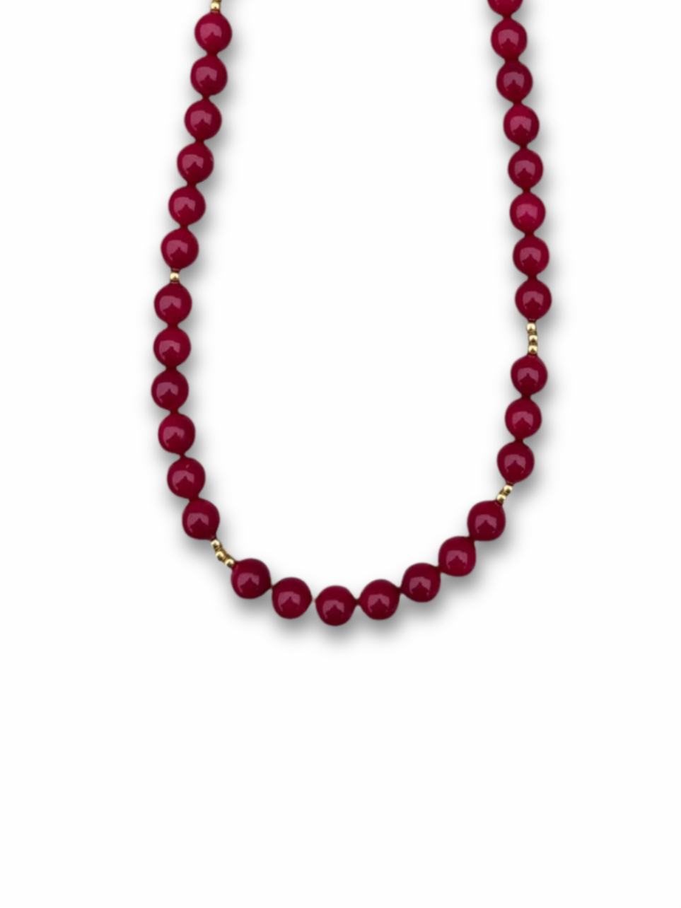 Burgundy Stone Necklace