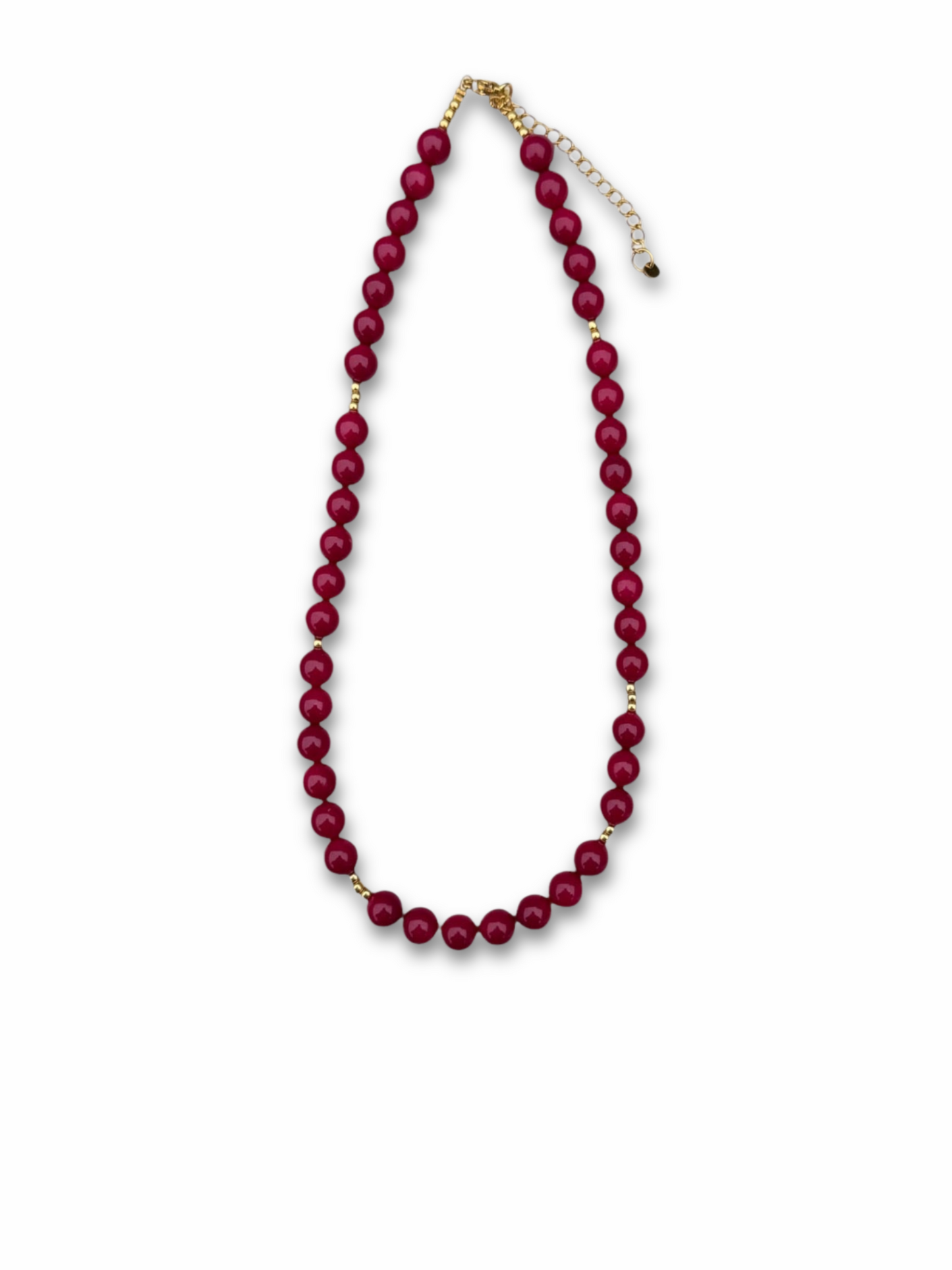 Burgundy Stone Necklace
