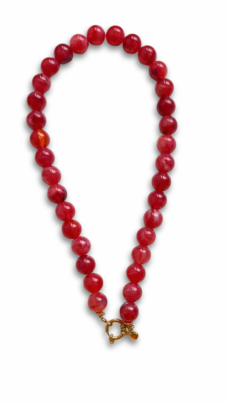 Burgundy Love Necklace