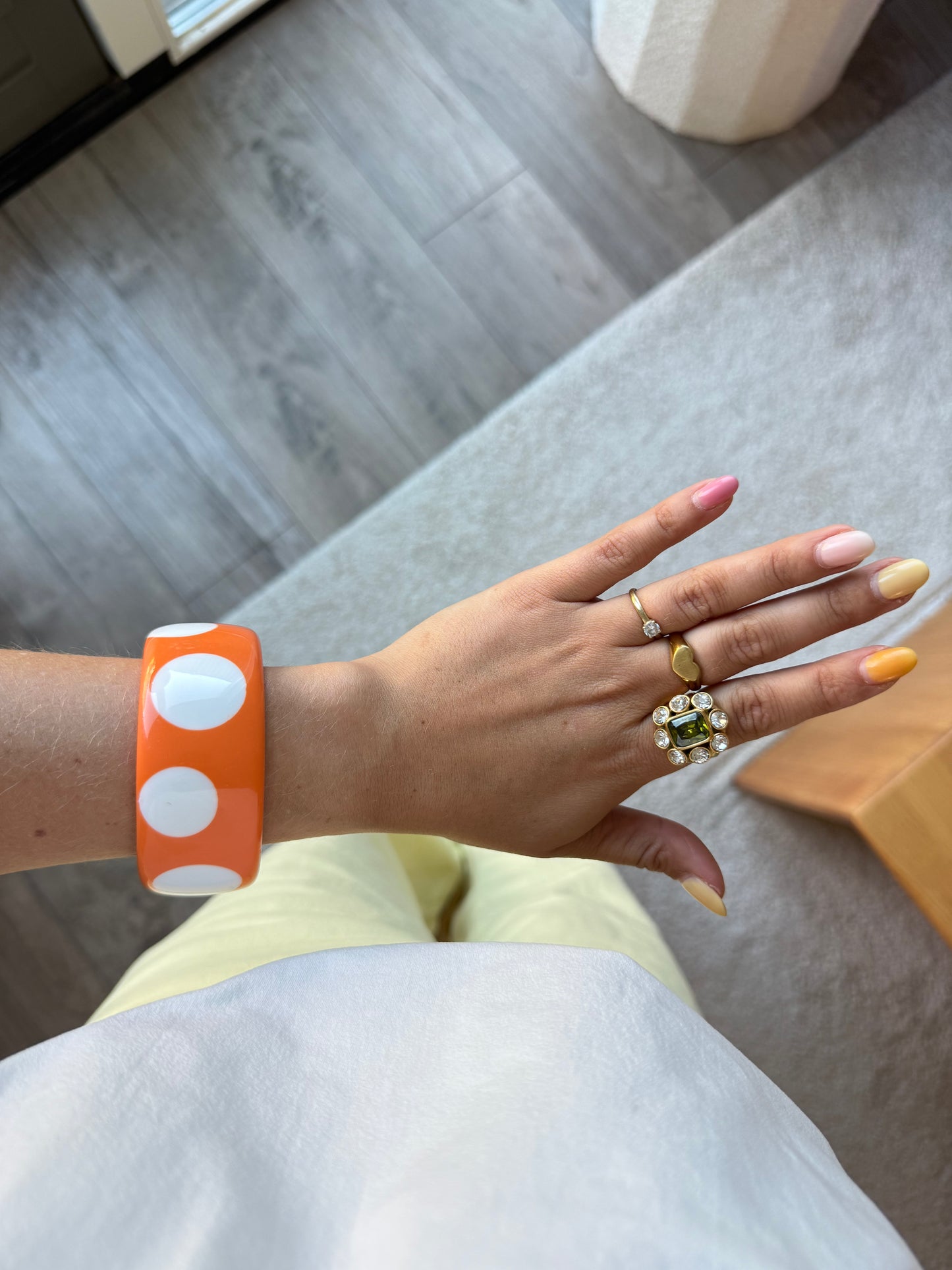 Orange Dot Bangle