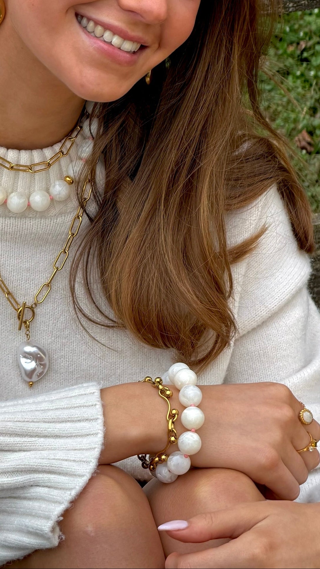 Holly White Necklace