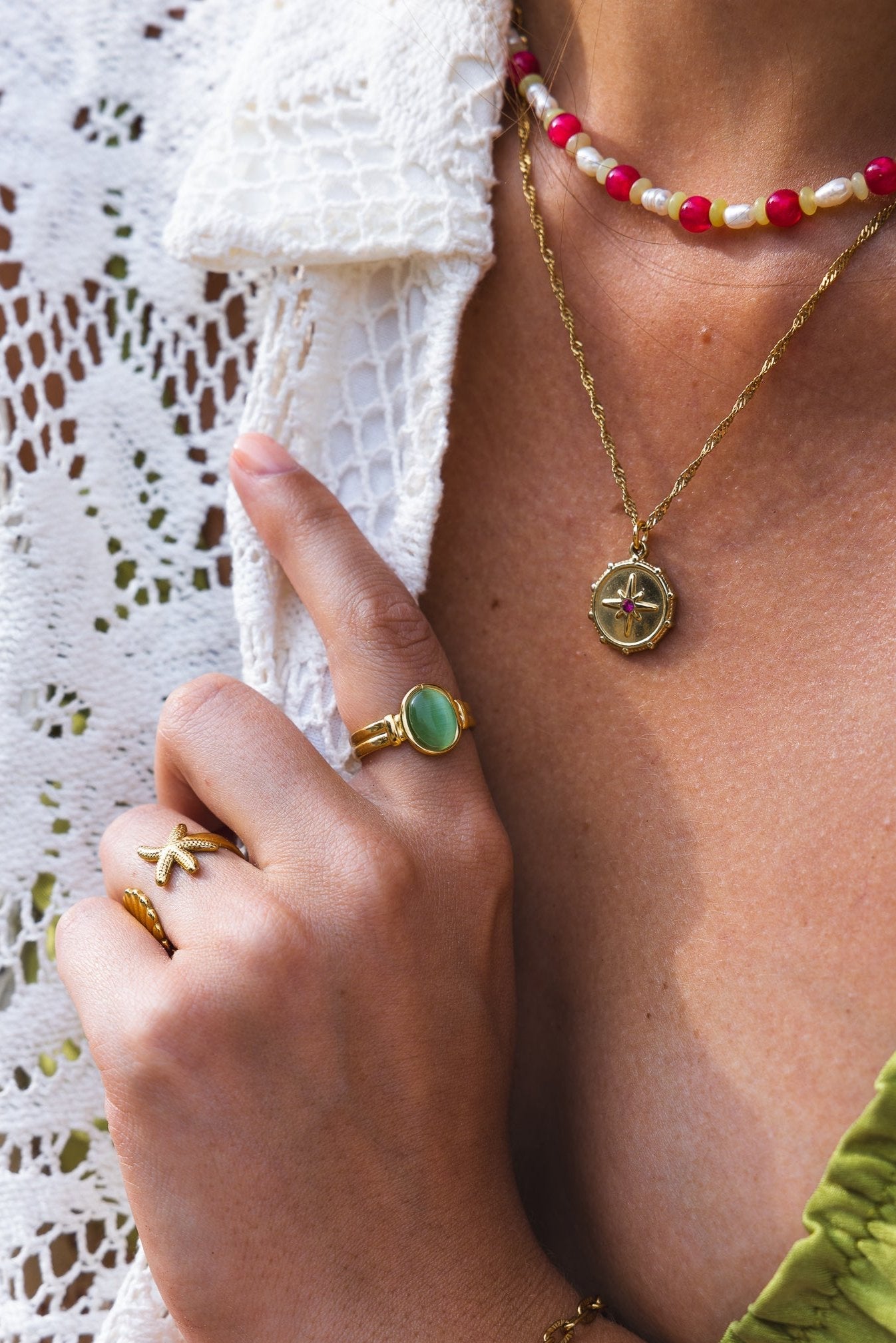 Elegant Compass Necklace - Atelier Tú