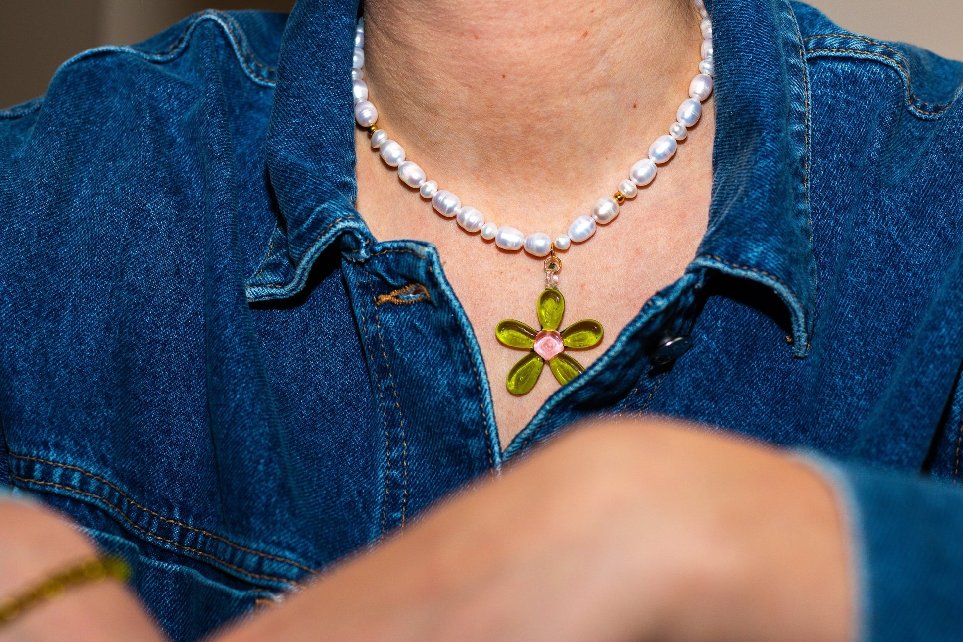 Flower Pearl Necklace - Atelier Tú
